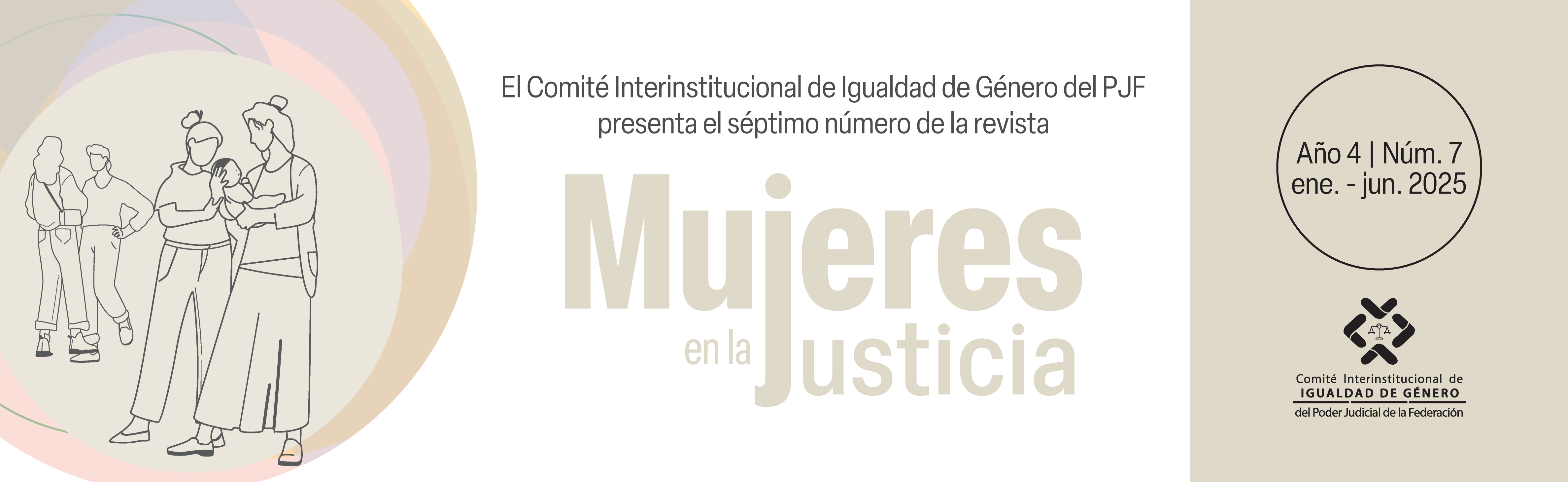 Banner "Revista mujeres en la justicia", Año 4, Número 7