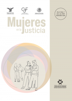 Portada de la revista “Mujeres en la justicia”, Año 4, Número 7