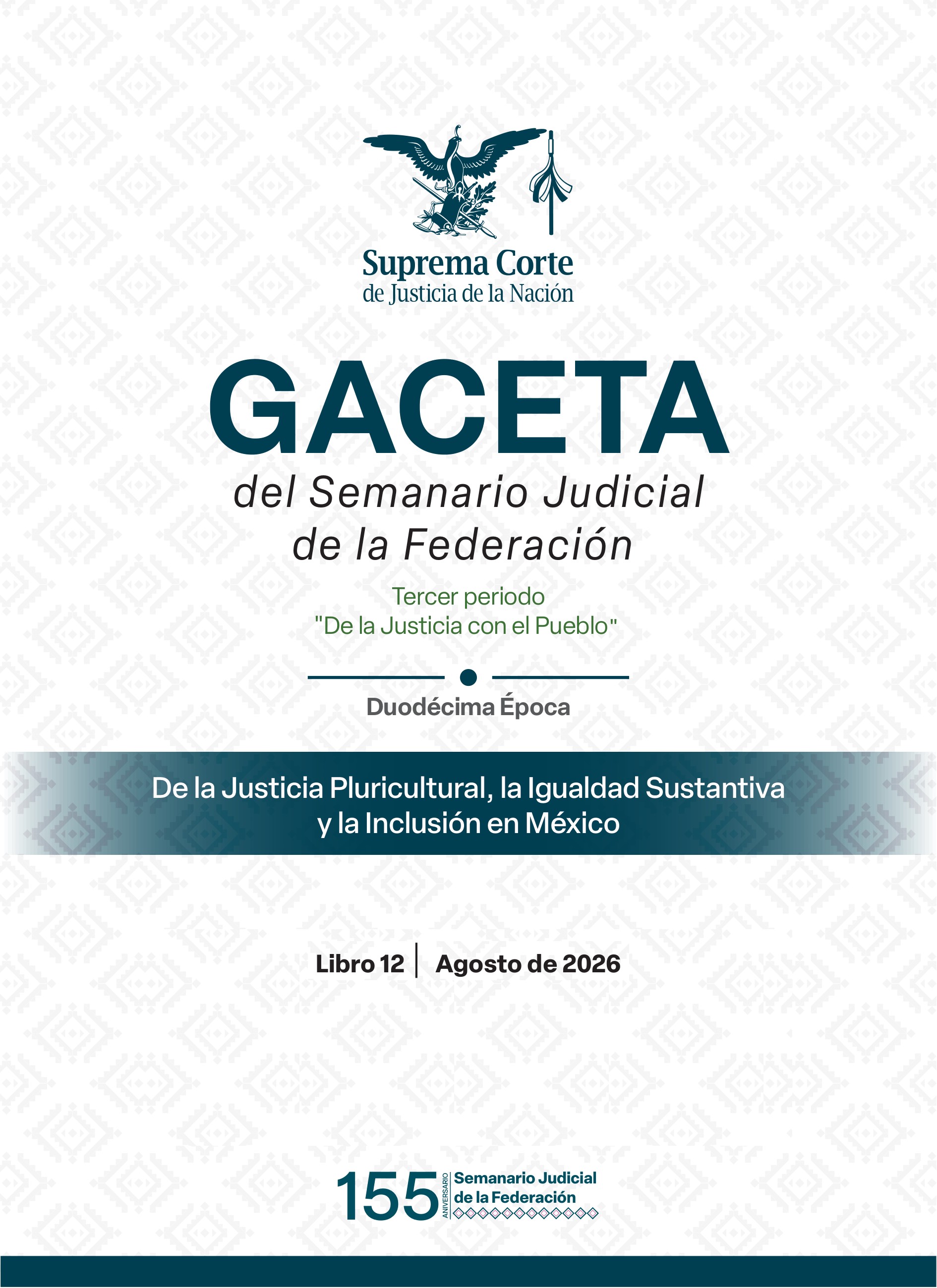 Gaceta SJF Agosto 2026 Libro 12