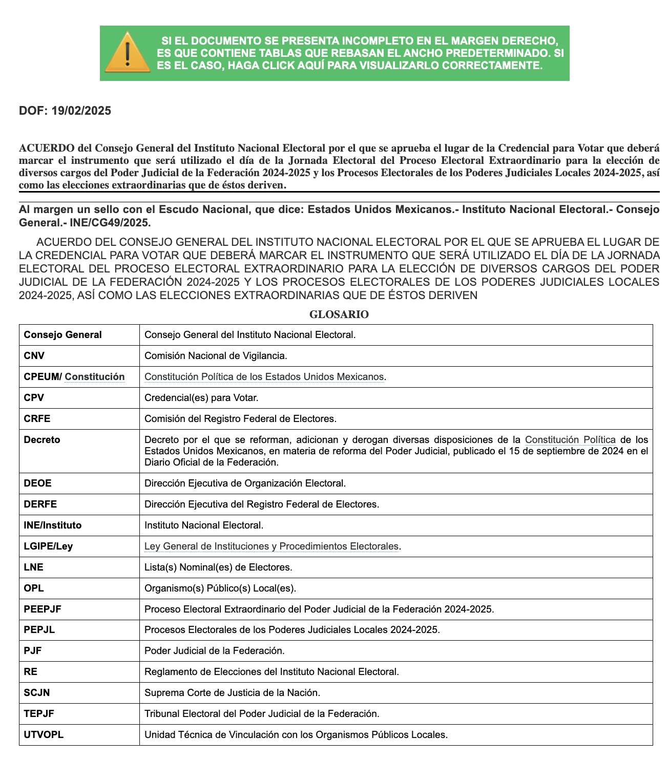 Portada del documento