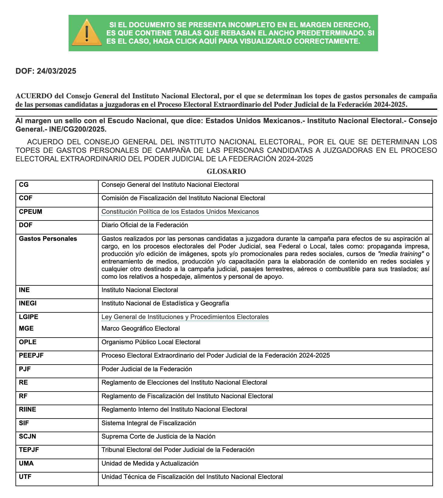 Portada del documento