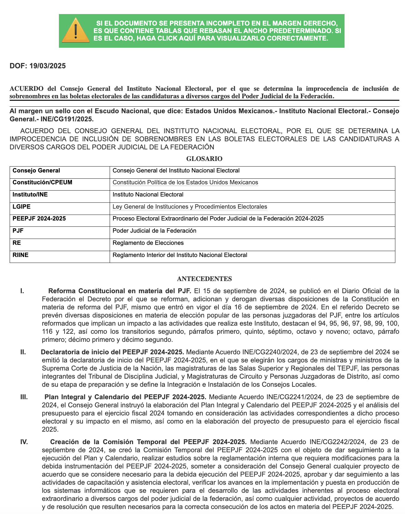 Portada del documento