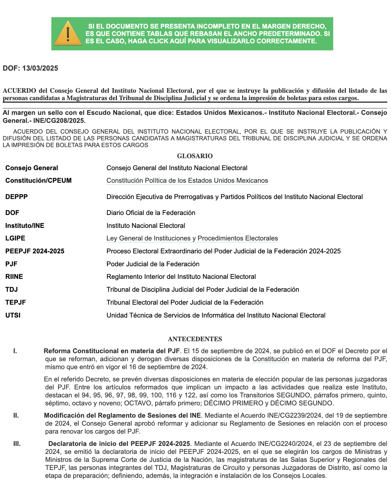Portada del documento
