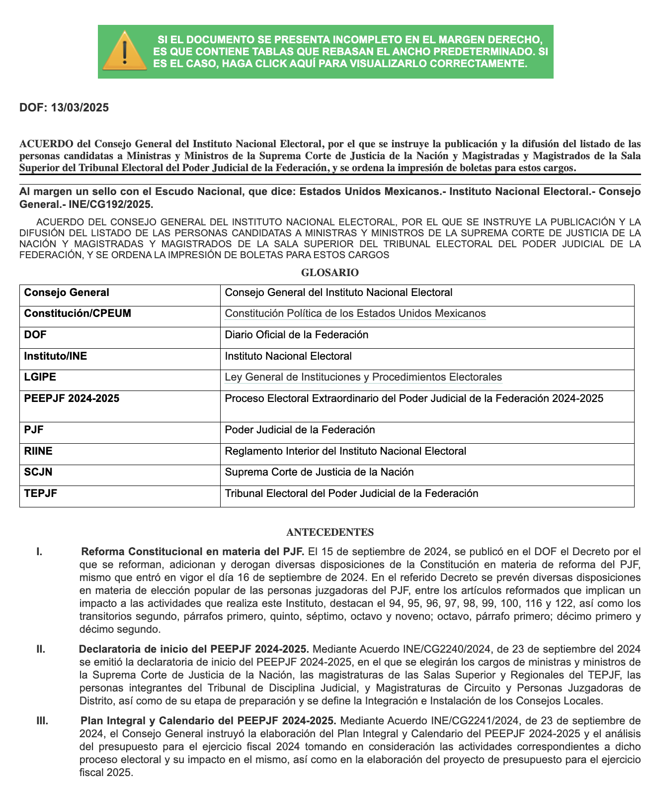 Portada del documento