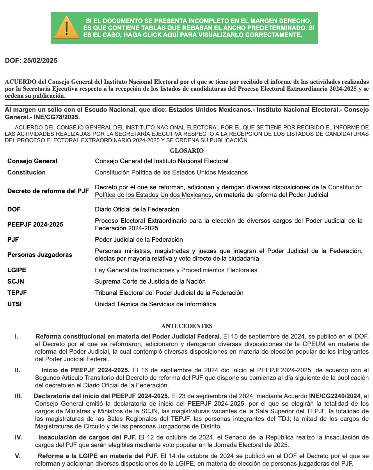 Portada del documento