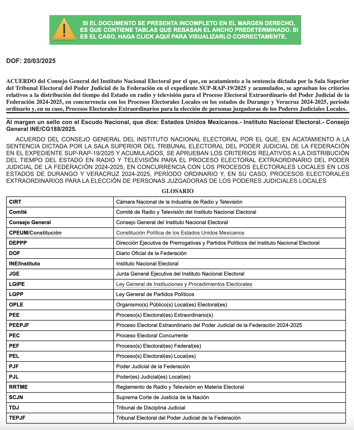 Portada del documento