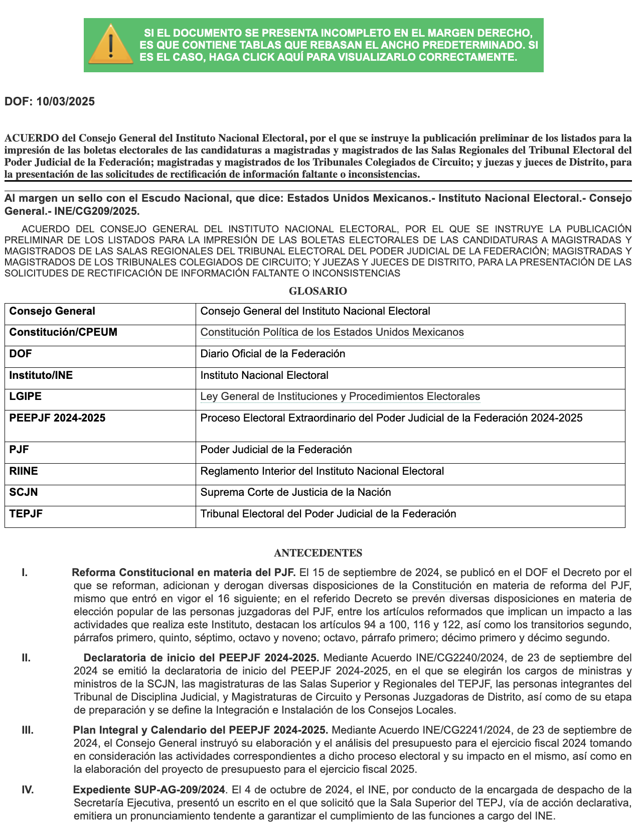 Portada del documento