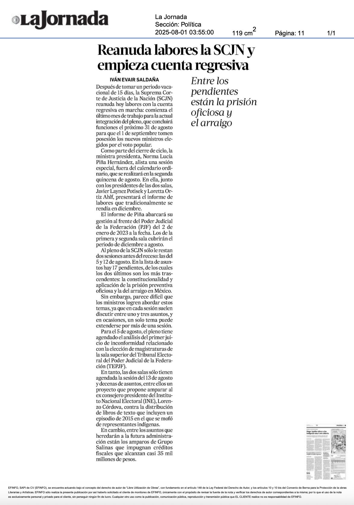 Portada del documento