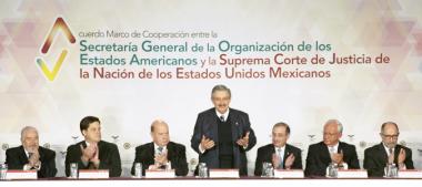 Firma de Acuerdo Marco de Cooperación entre la SCJN y la Secretaría General de la Organización de los Estados Americanos (OEA)