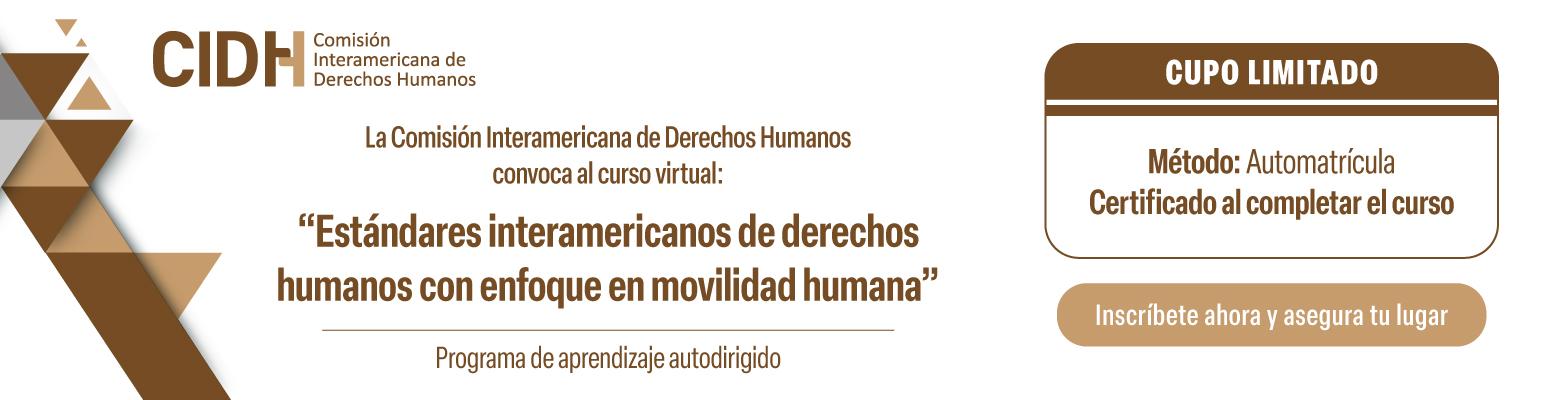 Curso virtual: “Estándares interamericanos de derechos humanos con enfoque en movilidad humana”