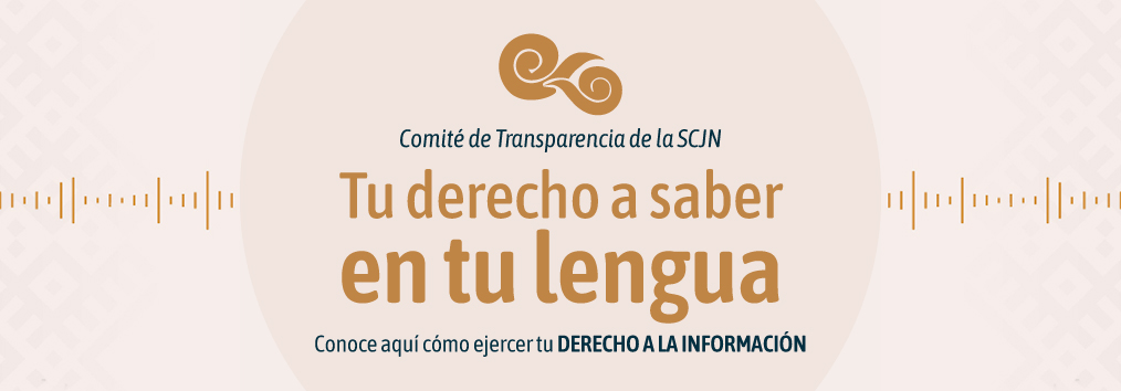 Tu Derecho a Saber en nuestra lengua