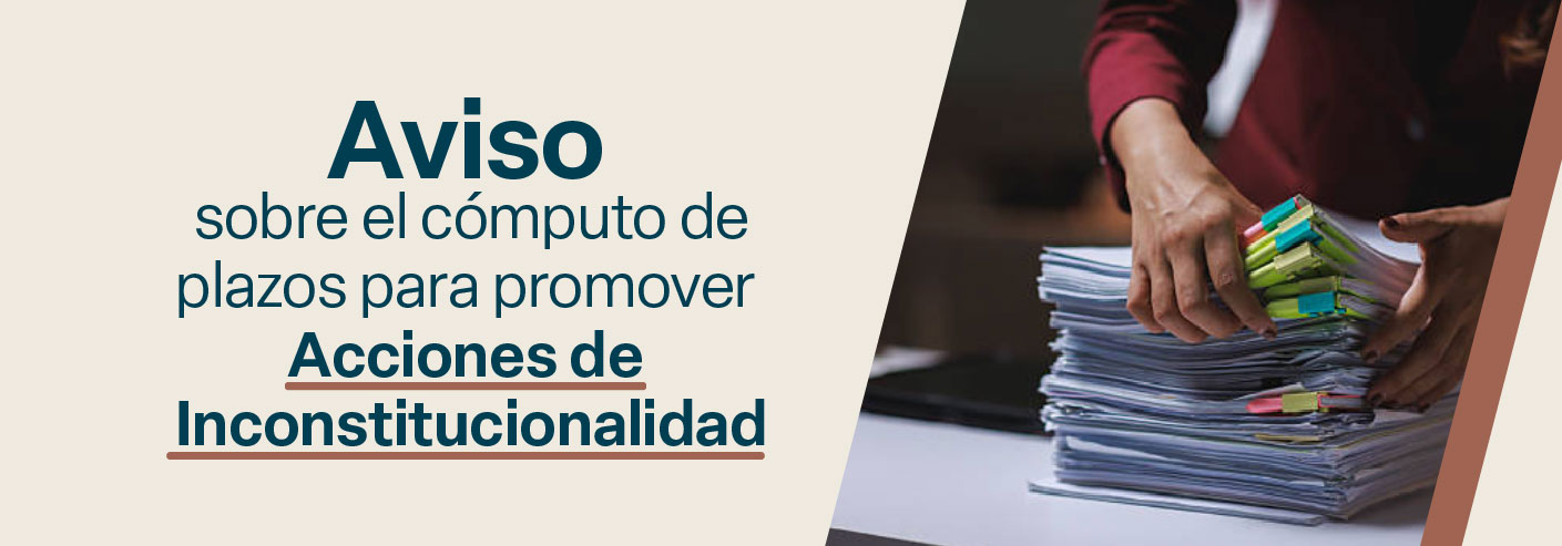 Aviso sobre el cómputo de plazos 2026-I