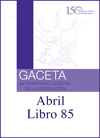 Libro 85 2021 Abril. Archivo PDF para descargar, se abrirá en una nueva ventana