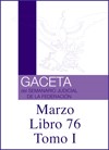 Libro 76 Tomo I 2020 Marzo. Archivo PDF para descargar, se abrirá en una nueva ventana