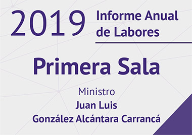Informe de labores dos mil diecinueve, Primera Sala Ministro Juan Luis González Alcántara Carrancá