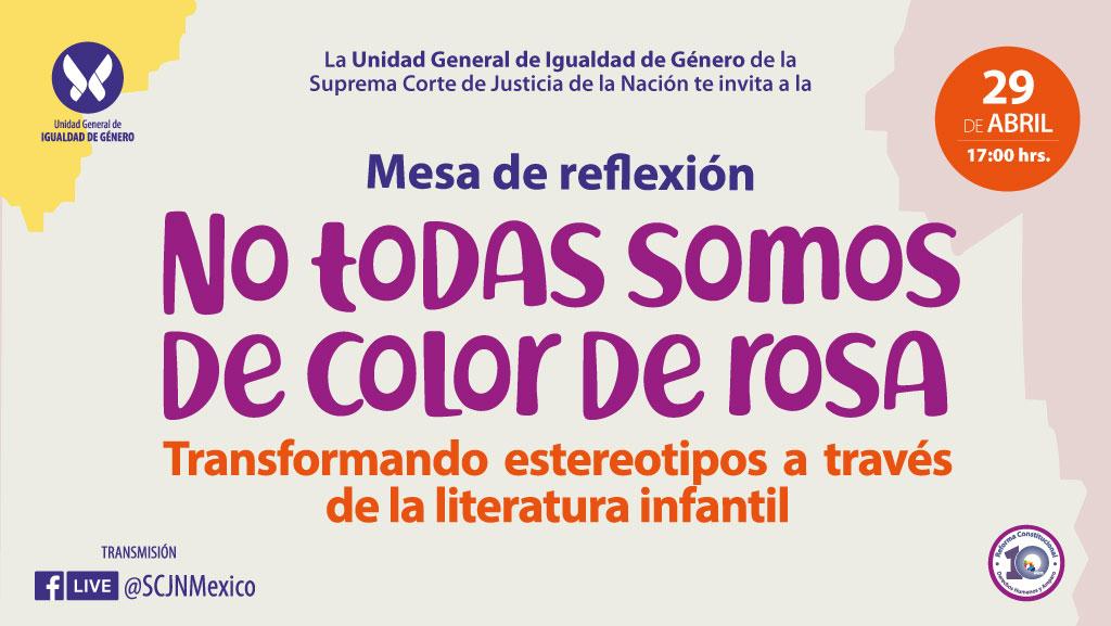 Mesa de reflexión No todas somos de color rosa | Suprema ...