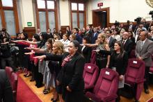 El Ministro Presidente Arturo Zaldívar encabezó la Sesión Solemne conjunta de los Plenos del Alto Tribunal y del Consejo de la Judicatura Federal (CFJ), con motivo de toma de protesta de 13 Magistradas de Circuito