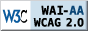 Sello de cumplimiento W3C validador WAI-AA WCAG versión 2.0